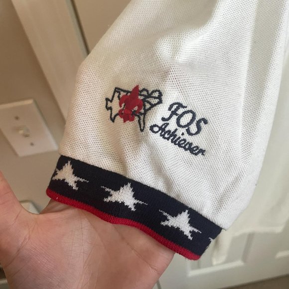 White American Stars Collared Golf Shirt / Polo, by Concepts Pine Island  Size L - Picture 3 of 4